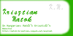 krisztian matok business card